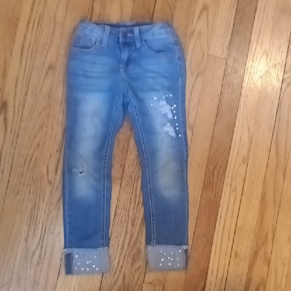Vigoss Light Blue Distressed Ankle Jeans
